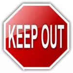 KEEP OUT! stop shaped sign vector illustration